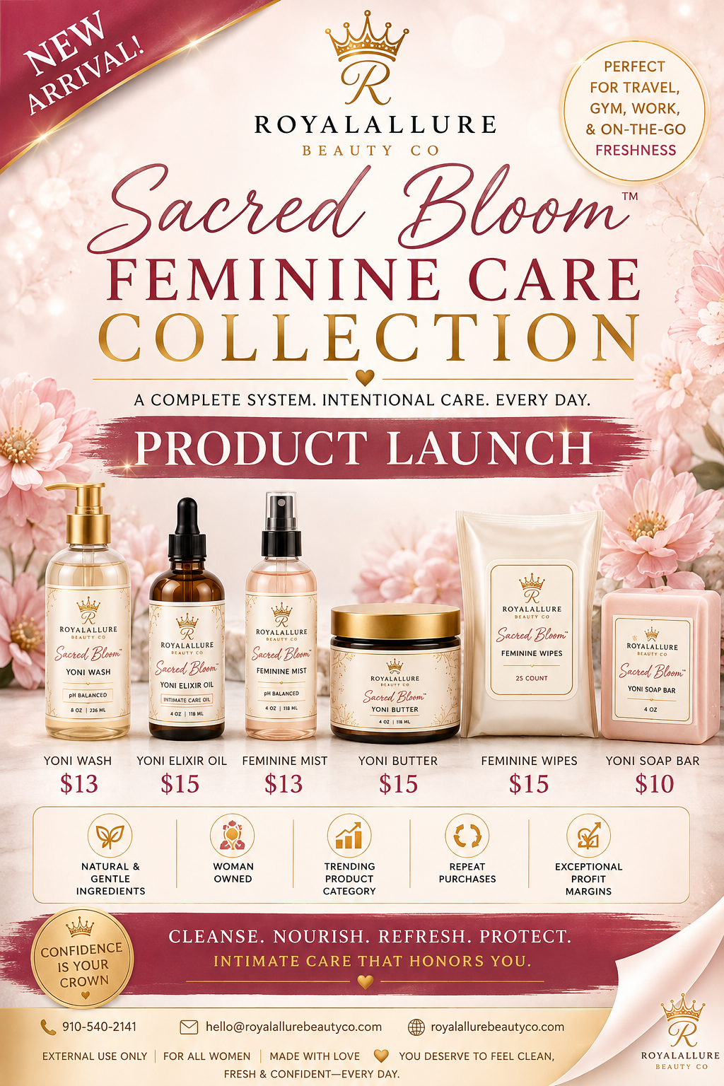 Sacred Bloom Feminine Care set pre-order