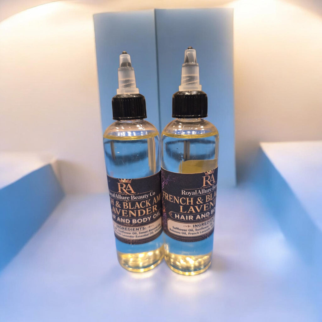 French & Black Amber Lavender Hair & Body Oil